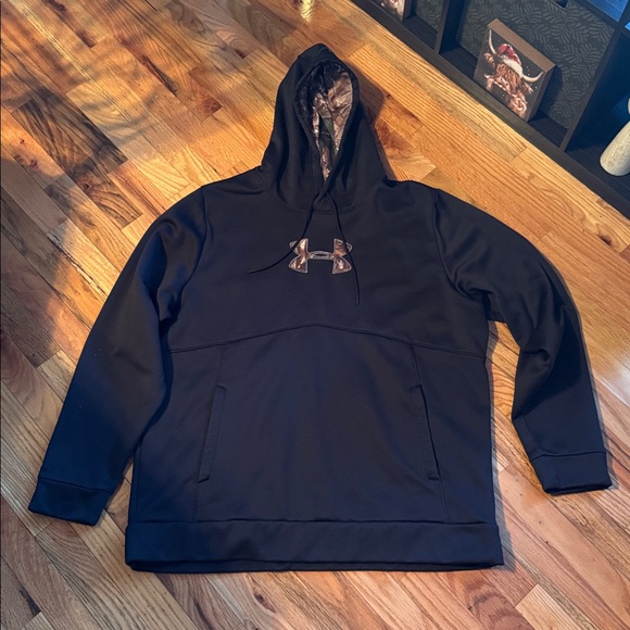 Under Armour Other - Under Armour Hoodie Size XXL Black with Camo Logo